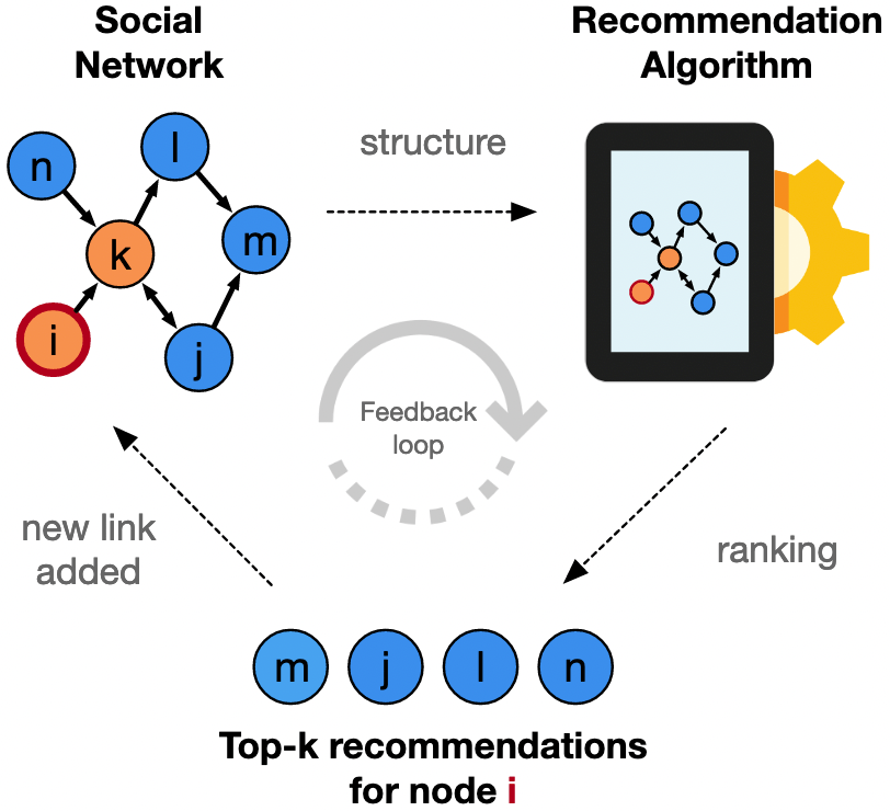 Link recommendations: Their impact on network structure and&nbsp;minorities